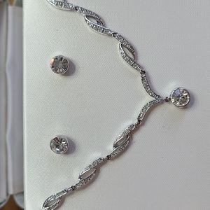 3/$20 Gently Used 2pc Charter Club Cubic Zirconia necklace & earrings